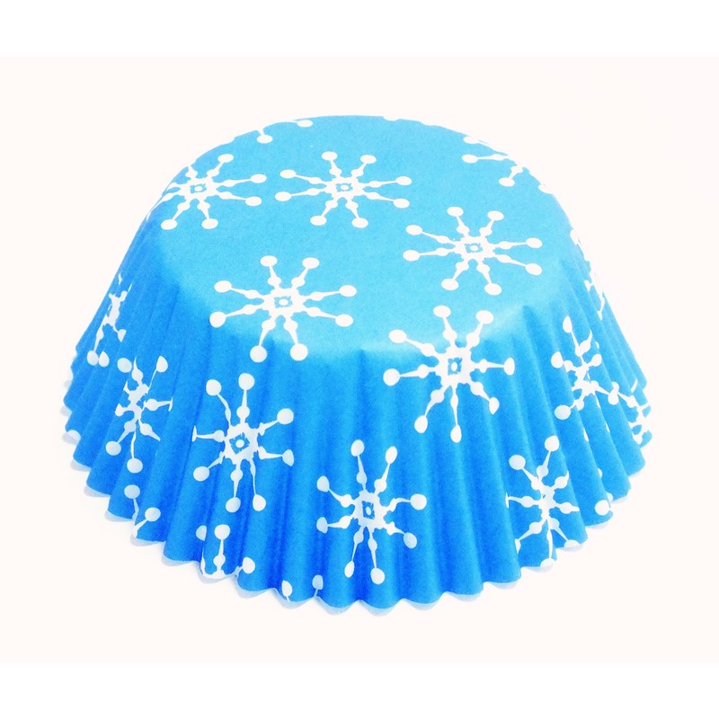 PME Backförmchen für Cupcakes aus Papier mit Schneeflocken, Mini-Format, 100er