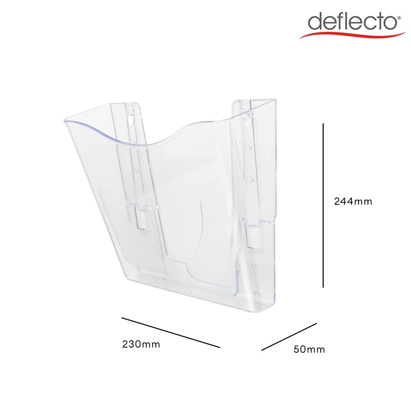 Deflecto A4 Wall Mounted Magazine File Holder - Perfect for