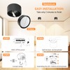 GeyouLux LED surface-mounted spotlight, black, diameter 95 x 55 mm,
