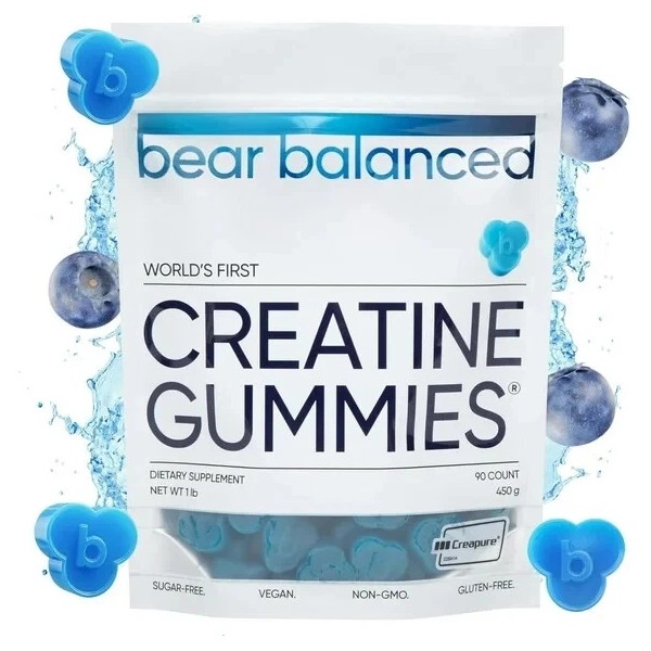 Bear Balanced Creatine Gummies – Blueberry – 90 Ct