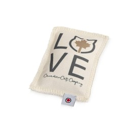 CanadianCat Company Cat Cushion Love Beige Dark Grey with 5 g Catnip Cat Toy Cuddly Cushion for Cats