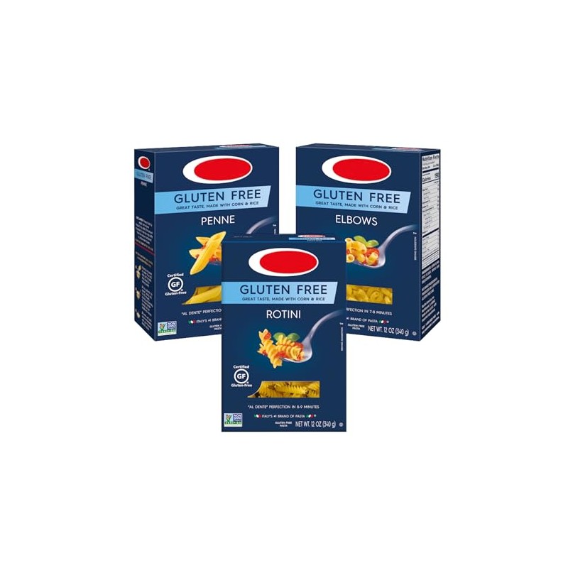 Gluten-Free Pasta Variety Pack – 3-Pack Bundle with Penne, Rotini