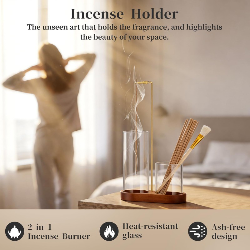 Norvy 2 in 1 Incense Holder for Sticks,Burner Holder with