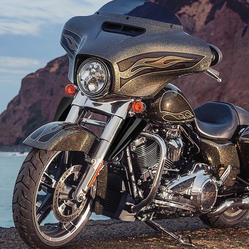 Front Fork Mount Wind Deflectors Windshield Accessories for Harley Touring