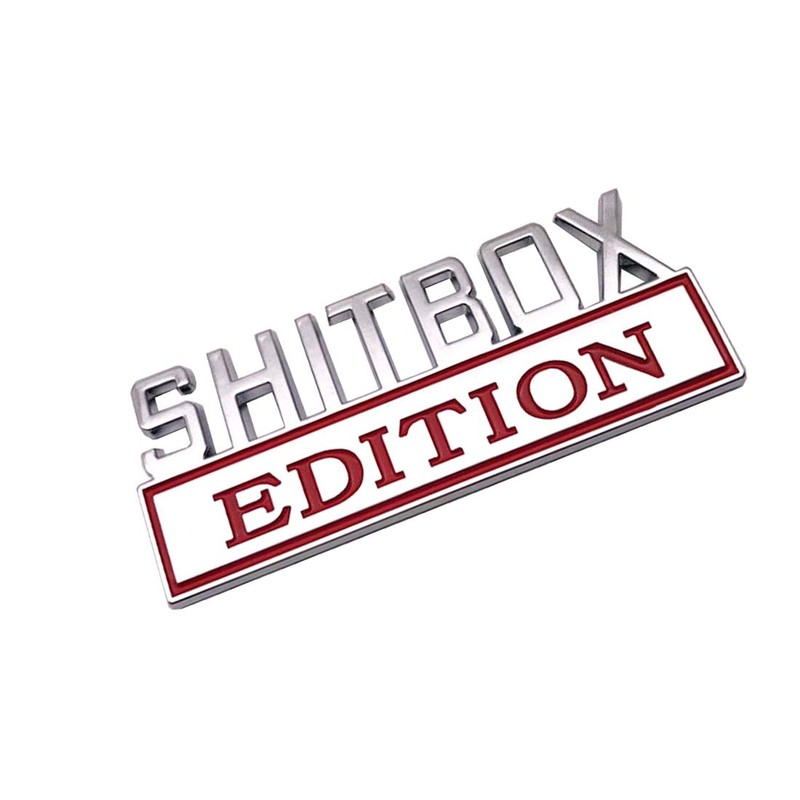 SHITBOX Edition Emblem Sticker Car Badge Replacement for RAM GMC