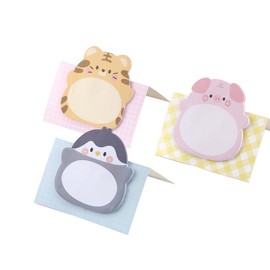 FHUIEWRY 32 Pads 400 Sheets Cute Sticky Notes, Kawaii Cartoon Animal Sticky Notes Self-Stick Note Post It Notes，Mini Sticky Notes Set Animal Memo Notes Gifts for Students School Home Office Supplies