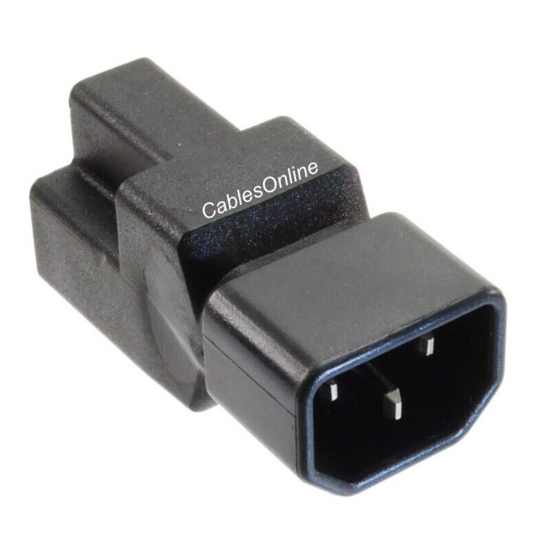 CablesOnline 5-Pack IEC 320 C14 Male to Nema 5-15R Female
