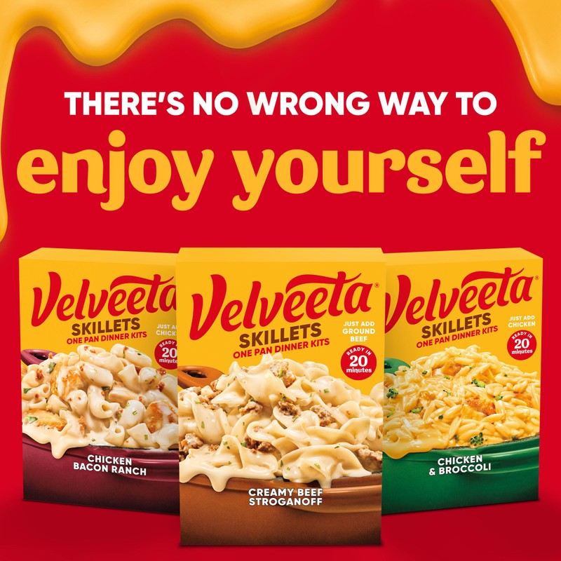 Velveeta Skillets Creamy Beef Stroganoff One Pan Dinner Kit, 11.6