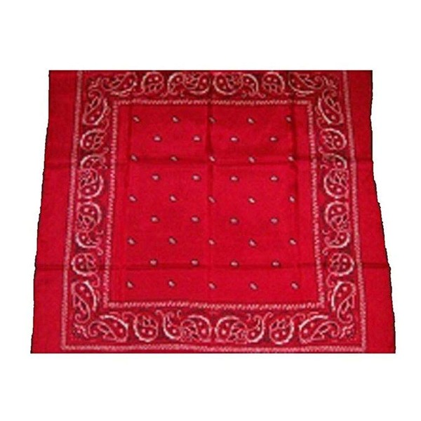 Wyoming Traders Wild Rag Red 100% Silk Bandana, Large