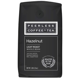 32oz Hazelnut, Whole Bean Coffee, Medium Roast, by Peerless Coffee & Tea (Pack of 1)