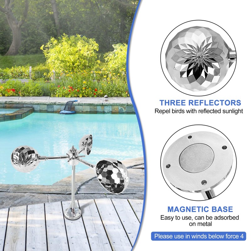 Bird Reflective Spinning Deterrent Devices for Outside Keep Birds Away