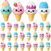 Gemscream 24 Pcs Plush Ice Cream Cones Toys, 4 Styles,