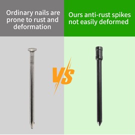 GROWNEER Manual Lawn Aerator Tool Replacement Accessories, 5 Pack 4.7" x 0.3" Solid Spikes, with Longer Length for Deeper Ground Insertion, Yard Plug Aerator for Grass Aeration & Lawn Health, Black