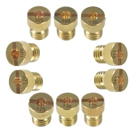 Silscvtt 10pcs Carburetor Main Jet Kits Replacement for 100 105 108 110 115 120 125 130 135 140 OKO CVK Round Style Main Jet Kit