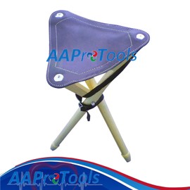 AAPRO Shooting stick-Folding chair-Walking seat stick- Leather Round Seat With Belt