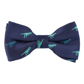 Alizeal Boys Pre-tied Bow Tie Novelty Adjustable Birthday Wedding Party Prom Kids Bow Tie, Green Dinosaur