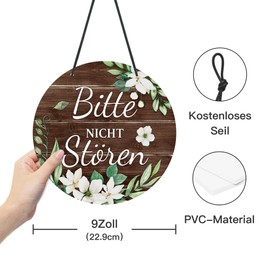 Putuo Decor Door Sign Meeting in Progress Please Do Not Disturb Round Therapist Sign PVC Welcome Please Come In Sign for Office Therapy Clinic Double Sided Hanger Sign 9"
