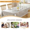 PVC Lace Table Cloth, Clear Waterproof Plastic Table Cover with