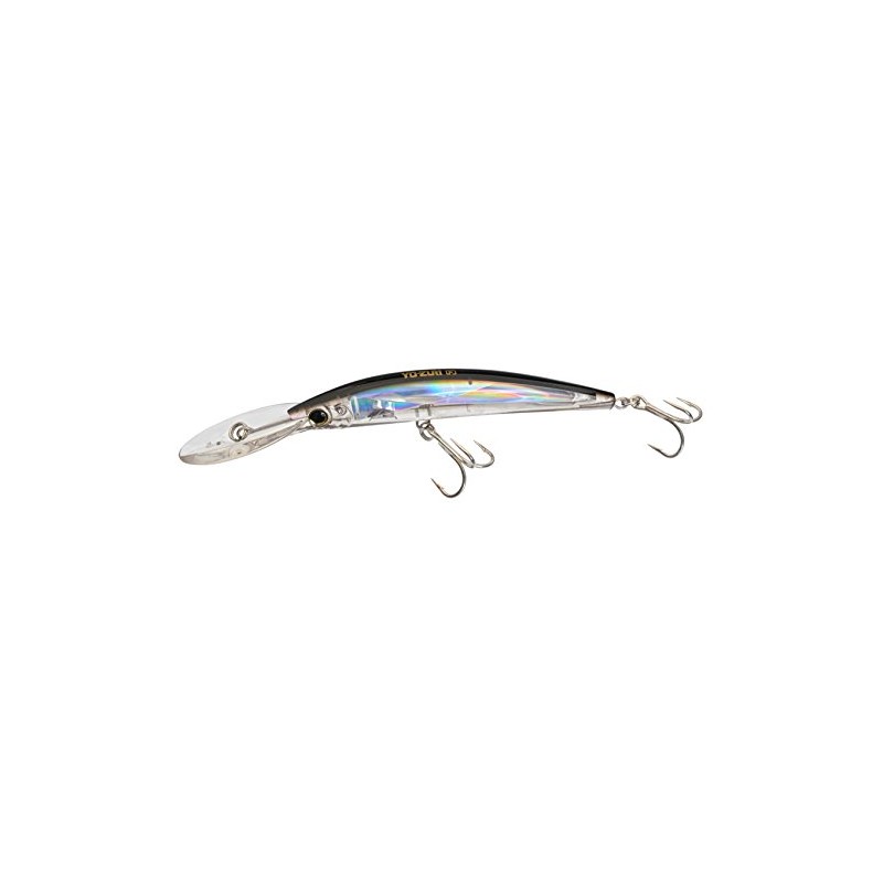 Yo-Zuri Crystal 3D Minnow Deep Diver Lure, Silver Black, 5-1/4-Inch