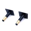 WANGCL 10cm Black Tapered Legs,Metal Cabinet Legs, Oblique Furniture Legs