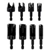 Bestgle 8pcs 1/4" Shank Wood Plug Cutters, Include 4pcs Straight