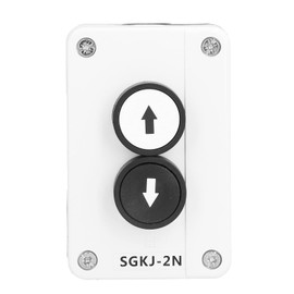 RainProof Up-Down Switch Control Box, AC 400V 10A Momentary Up Down Switch Station with 20mm Wire Hole, for Hoist Roller Shutter Door, Crane Pendant Hoist