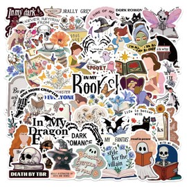 50 Pcs Bookish Stickers kindle stickers Cute Quirky Book Lover Quotes, for Scrapbooking, Journaling, Laptops, and Gifts