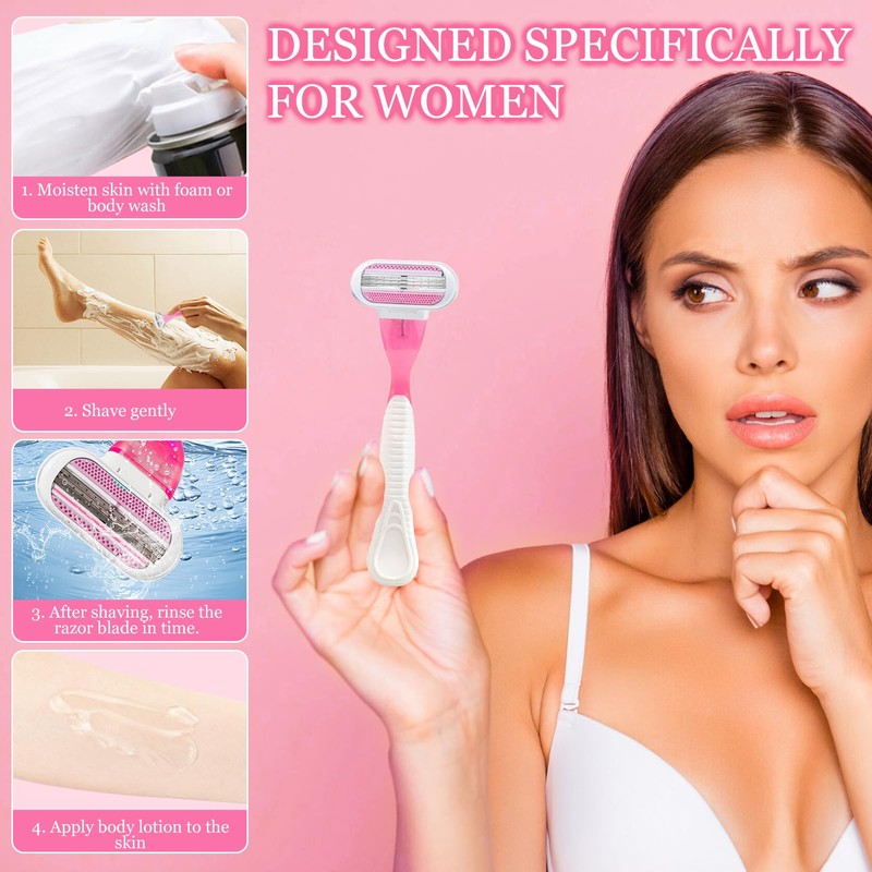 Pack of 8 Replacement Blades, Women's Razor, Razor Blades for