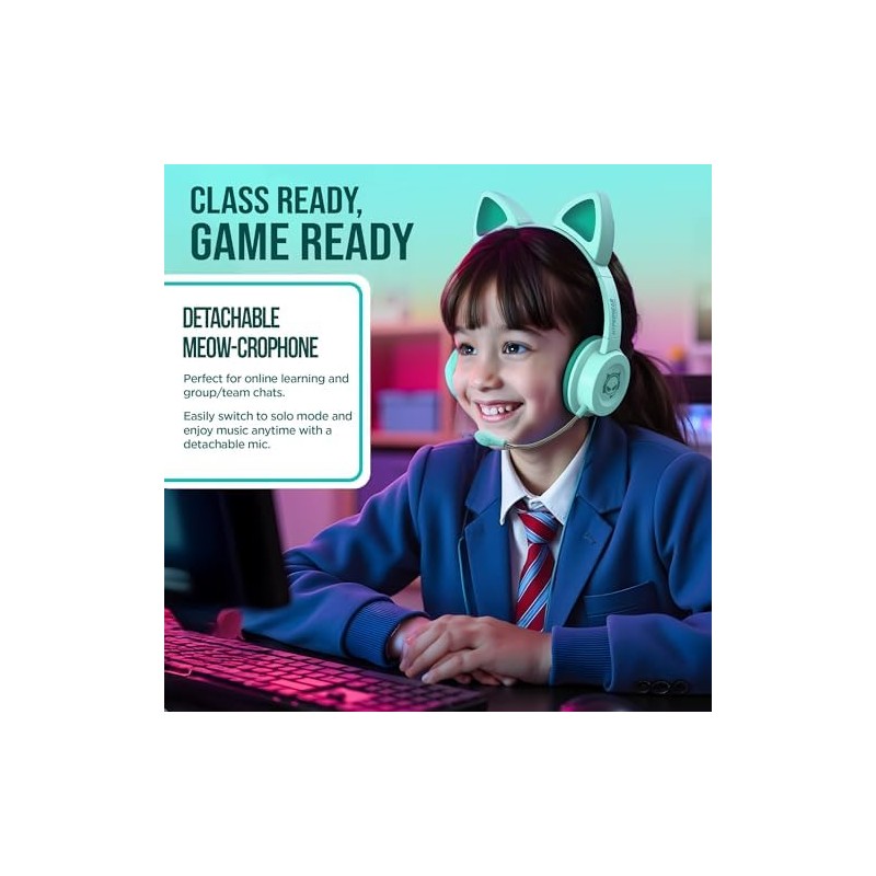 HyperGear Kombat Kitty Gaming Headset Green