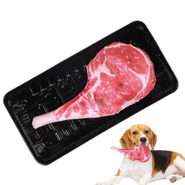 Squeaky Dog Chew Toys - Puppy Doll Squeaky with Steak Shape | Interactive Pet Tooth Grinding Toy for Medium and Large Puppy