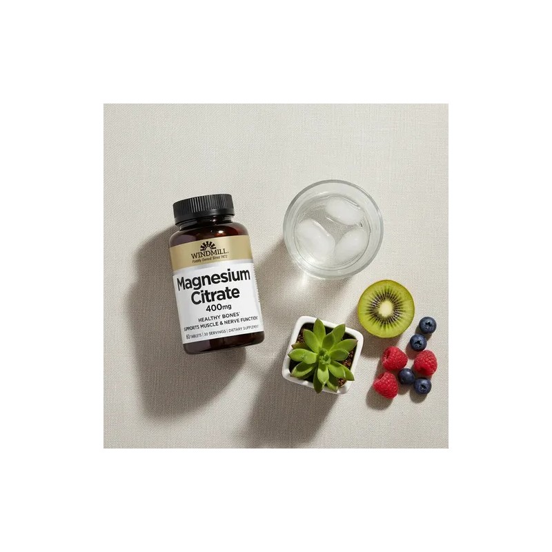 Citrato De Magnesio Windmill 400mg - 60 Tabletas