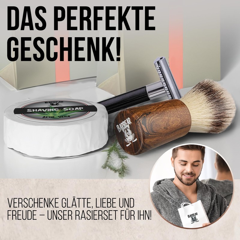 Barbear Gift Set for Men - Premium Safety Razor &