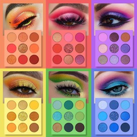 UCANBE 54 Color Eyeshadow Makeup Palette, 6 in 1 Highly Pigmented Professional Glitter Matte Shimmer Eye Shadow Powder Make Up Pallet Colorful Blendable Long Lasting Waterproof Cosmetics