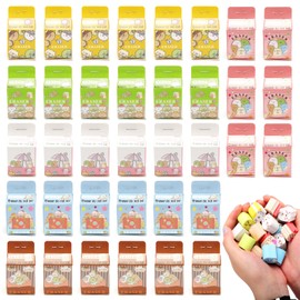 OPPZZIT Party Bag Fillers for Kids Unisex, 36Pcs, Blinds Box Rubbers Erasers for Cute Stationary, Suitable for Boys Girls Birthday Party Gift Favors, Party Bag Toys and Easter Class Fifts