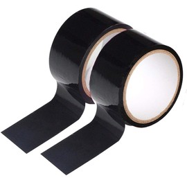 2 roll Duct Tape 50 Feet x 2 inch Rolls. Fun Art Tape Static Tapes Electrostatic Adsorption (Black Black)