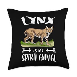 Lynx Animals Lynx is My Spirit Animal Throw Pillow, 18x18, Multicolor