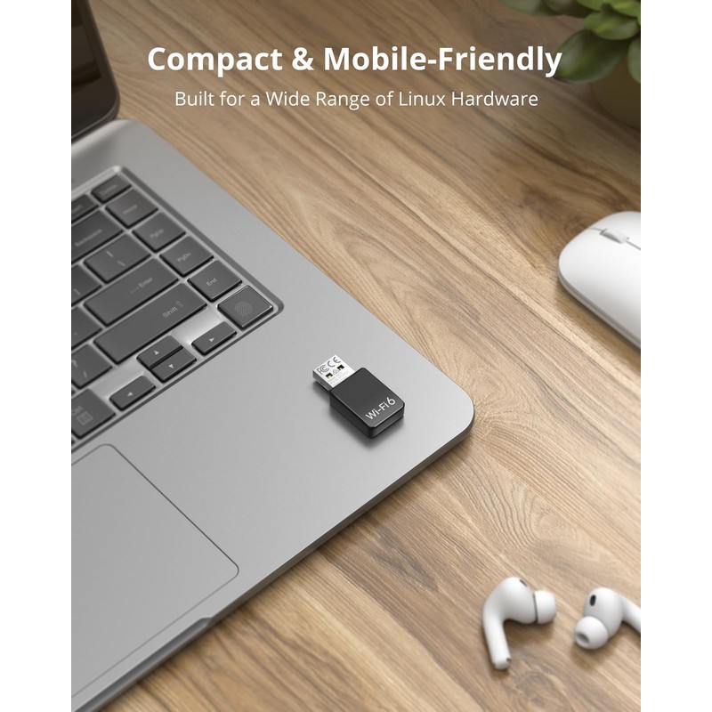 BrosTrend AX900 Mini USB WiFi 6 Linux Compatible WiFi Adapter