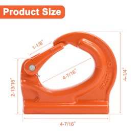 Leero 3 Ton G80 Weld on Anchor Hook, Heavy Duty Lifting Hook with 6,600 lbs Working Load Limit, Welding Hooks for Wrecker, Crane, Tractor, Rigging Lifting (2 Pack)