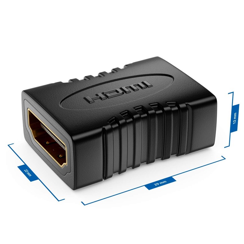deleyCON HDMI Kupplung Adapter Verbinder - HDMI (Typ A) Buchse