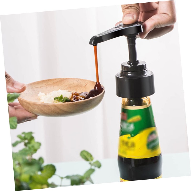 Mobestech 2pcs Black Pump Head for Oil Consumption Bottle Versatile