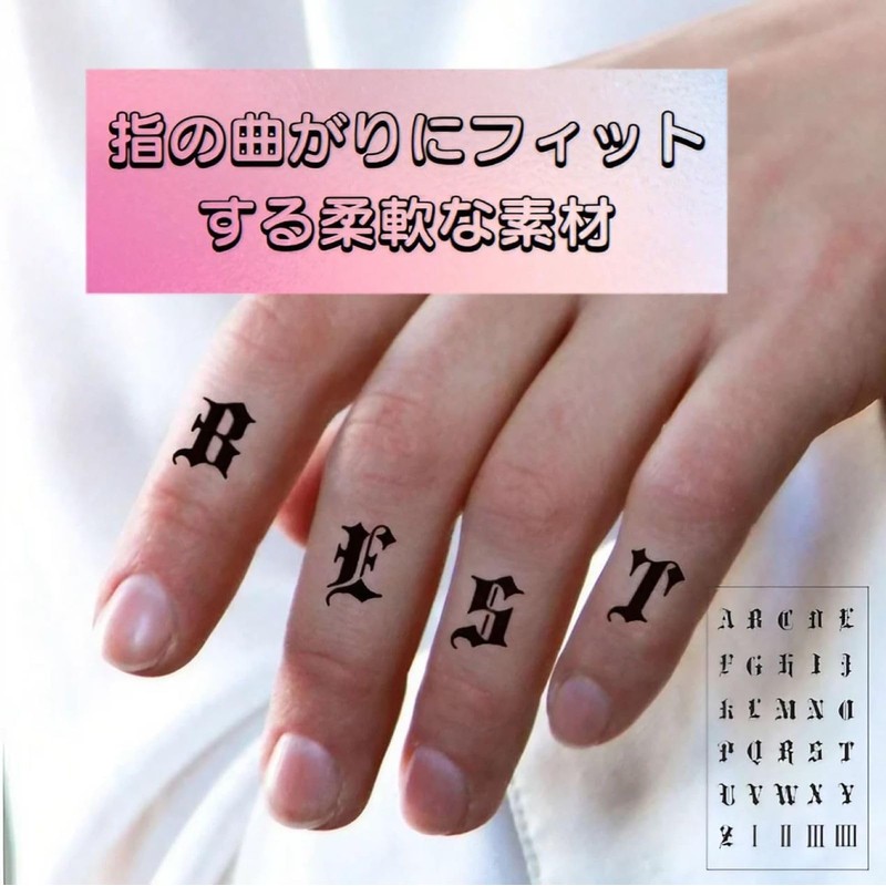 manatom Finger Tattoos Finger Tattoos Finger Tattoo Stickers 26 Letters