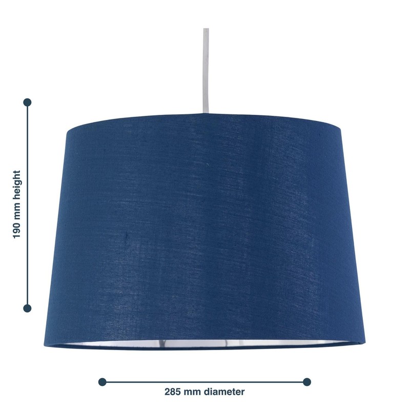 Set of 2 Navy Blue Fabric with Silver Inner Easy