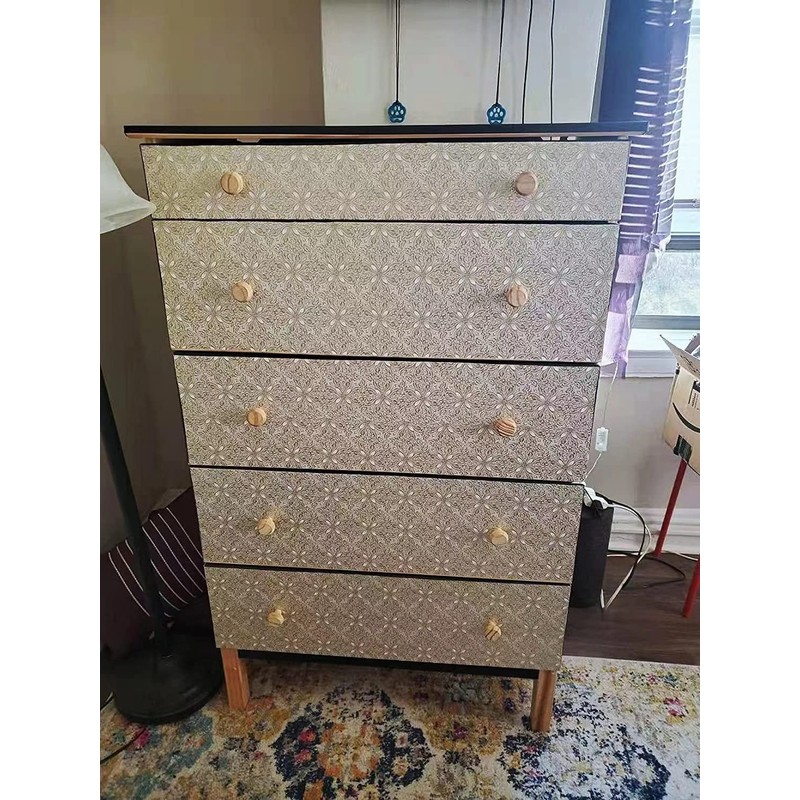 Decorative Paper Self Adhesive Shelf Drawer Liner Sticker 17.7 inch