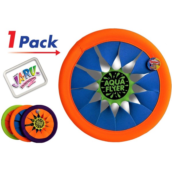 JA-RU Soft Frisbee Throwing Disc Splash Fun Aqua Flyer 12" (1 Assorted) Flying Discs for Kids & Adult Toys. Safe Easy and Professional. 1031-1