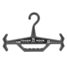 Original Tough Hook | Heavy Duty, Multipurpose Gear Hanger | 200 lb Load Capacity | Made in USA | High-Impact Plastic for Extreme Durability (Grey)