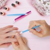 AHIER 10pcs Rubber Nail Cuticle Pusher Tipped Plastic Handle Nail