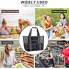 Qcfang Mesh Beach Tote Bag 27.5x14.1 Inch Foldable Extra Large