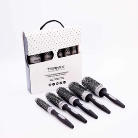 Pack Termix Evolution Basic - Hairbrushes for Normal Hair with ionized bristles for Hair of Medium Thickness- It Includes 5 diameters Ø 17, 23, 28, 32 y 43 mm