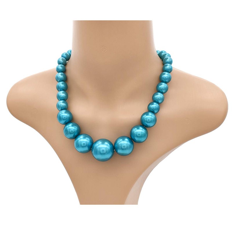 Collar de perlas para mujer, 5 capas de perlas de