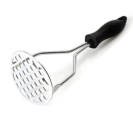 Masher, Round Shape Potato Masher, Non-Slip Handle and Not Easy to Bent, Perfect for Pressing Vegetable, Bean, Fruits, Baby Food and Other Soft Cooked Foods